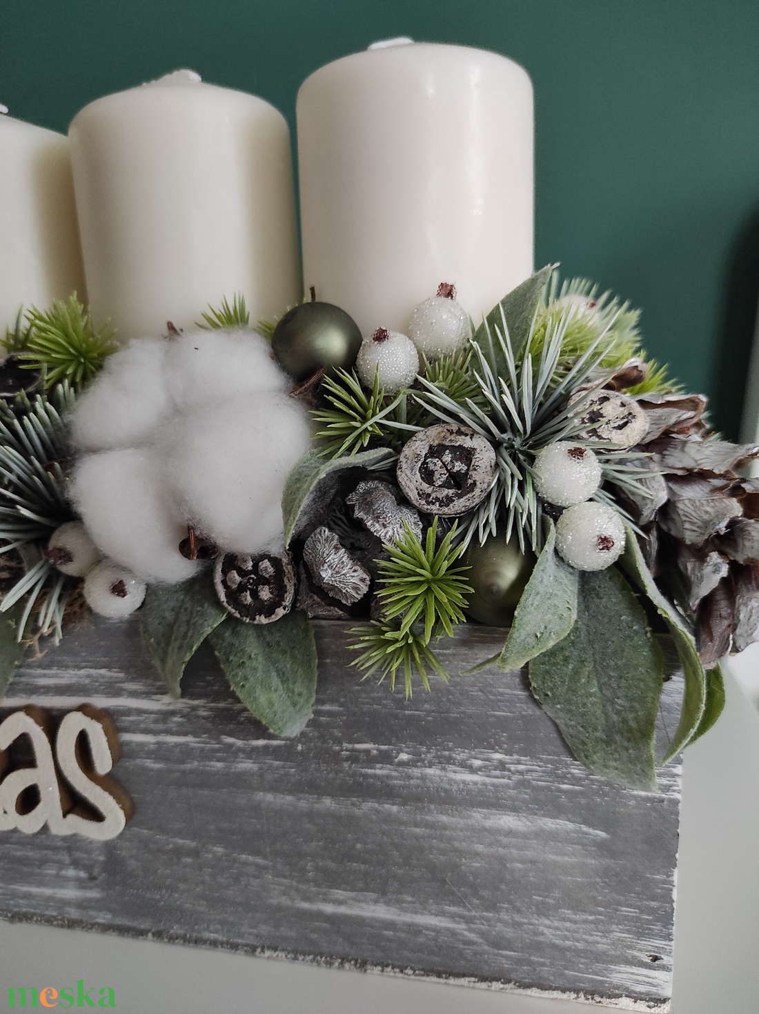 Havas, deres adventi asztaldísz - karácsony - adventi díszek - adventi asztaldísz - Meska.hu
