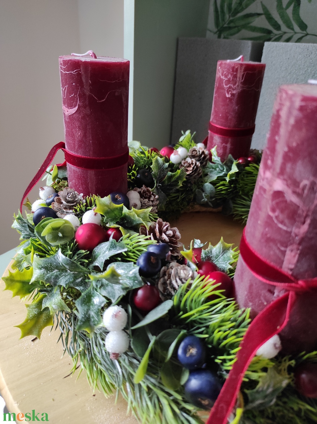 Bogyós adventi koszorú - karácsony - adventi díszek - adventi asztaldísz - Meska.hu Bogyós adventi koszorú - karácsony - adventi díszek - adventi asztaldísz - Meska.hu