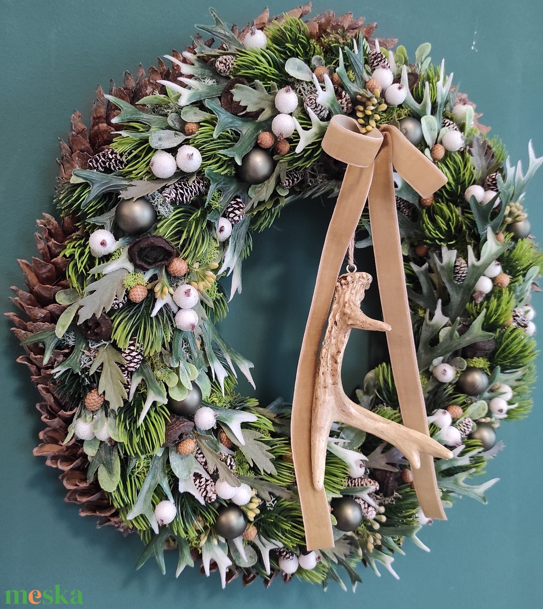Karácsonyi ajtódísz szarvasaganccsal - karácsony - karácsonyi lakásdekoráció - karácsonyi ajtódíszek - Meska.hu Karácsonyi ajtódísz szarvasaganccsal - karácsony - karácsonyi lakásdekoráció - karácsonyi ajtódíszek - Meska.hu
