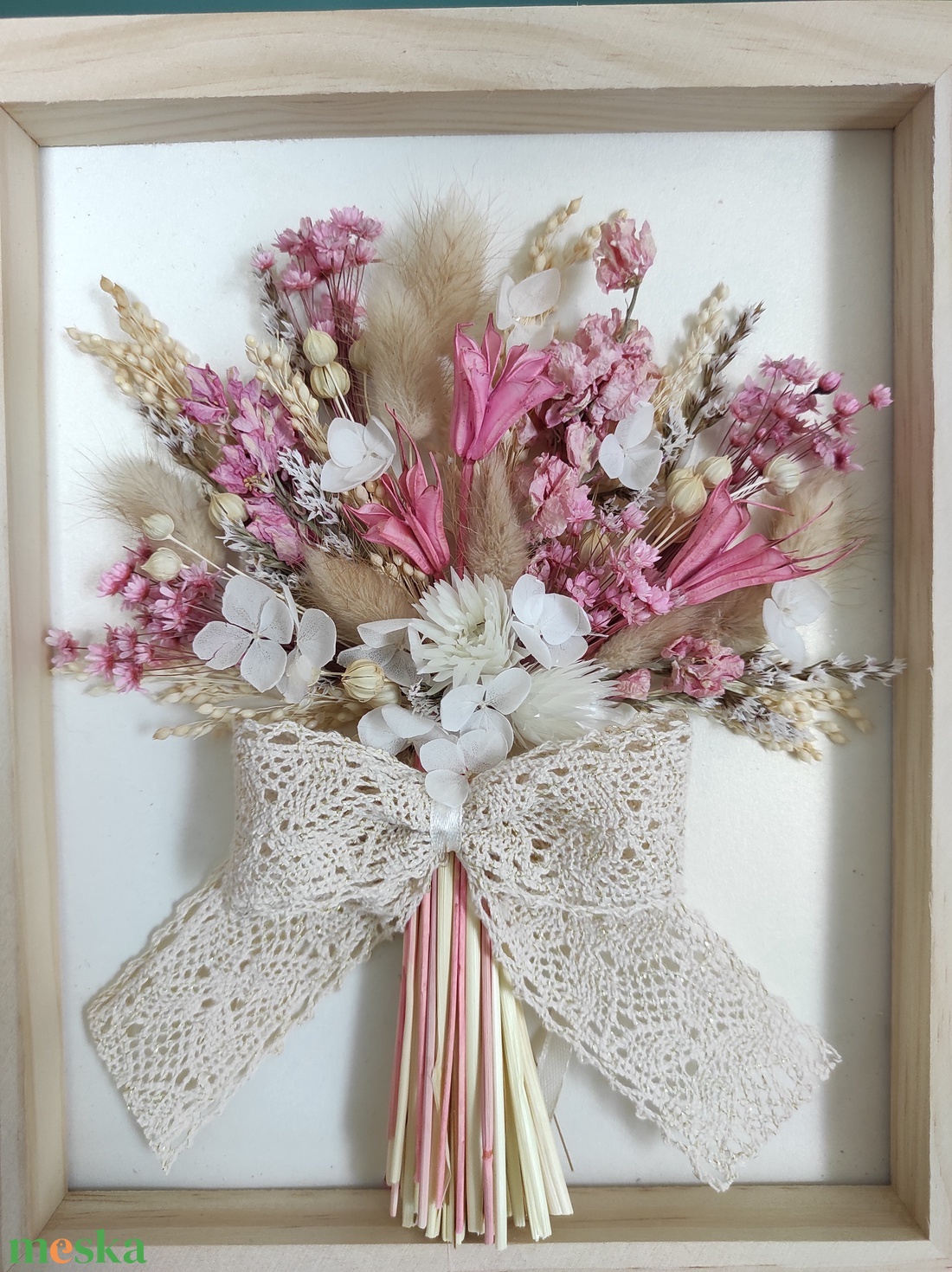 Szárazvirágos képkeret - otthon & életmód - dekoráció - kép & falikép - képkeret - Meska.hu