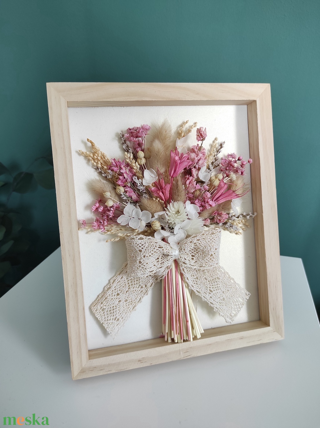 Szárazvirágos képkeret - otthon & életmód - dekoráció - kép & falikép - képkeret - Meska.hu