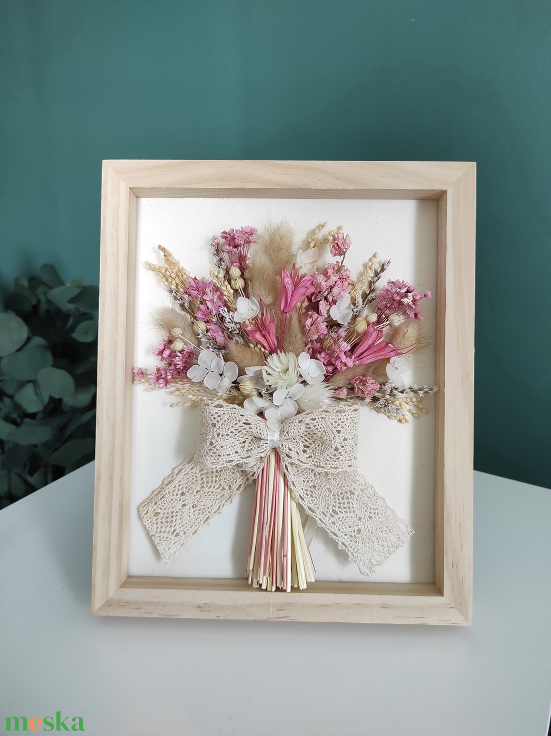 Szárazvirágos képkeret - otthon & életmód - dekoráció - kép & falikép - képkeret - Meska.hu