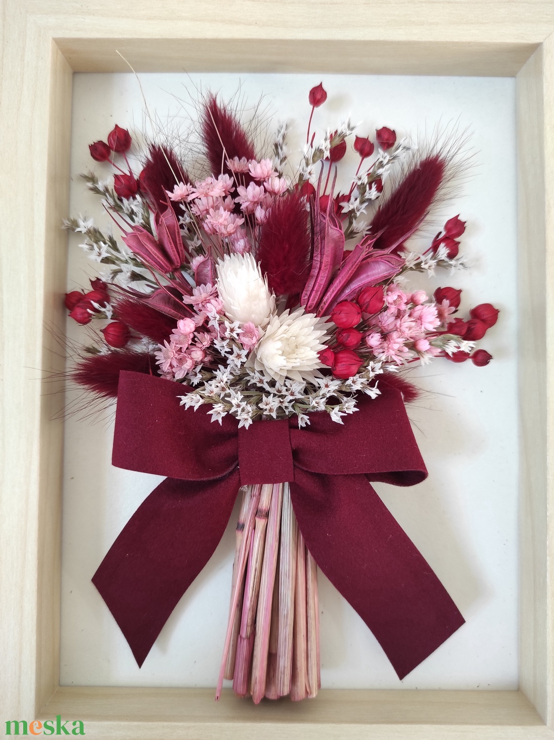 Szárazvirágos ajtódísz - otthon & életmód - dekoráció - kép & falikép - képkeret - Meska.hu