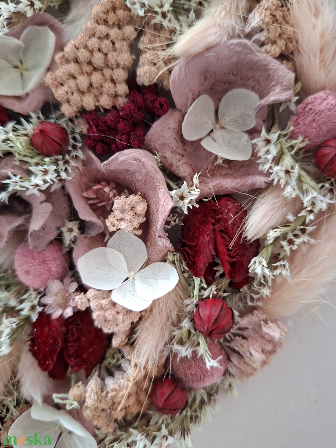 Virágokból szív képkeretben - otthon & életmód - dekoráció - asztal és polc dekoráció - asztaldísz - Meska.hu