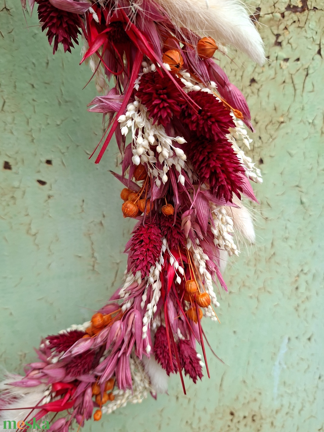 Szárazvirágos ajtódísz, falidísz  - otthon & életmód - dekoráció - ajtó- és ablak dekoráció - ajtódísz & kopogtató - Meska.hu