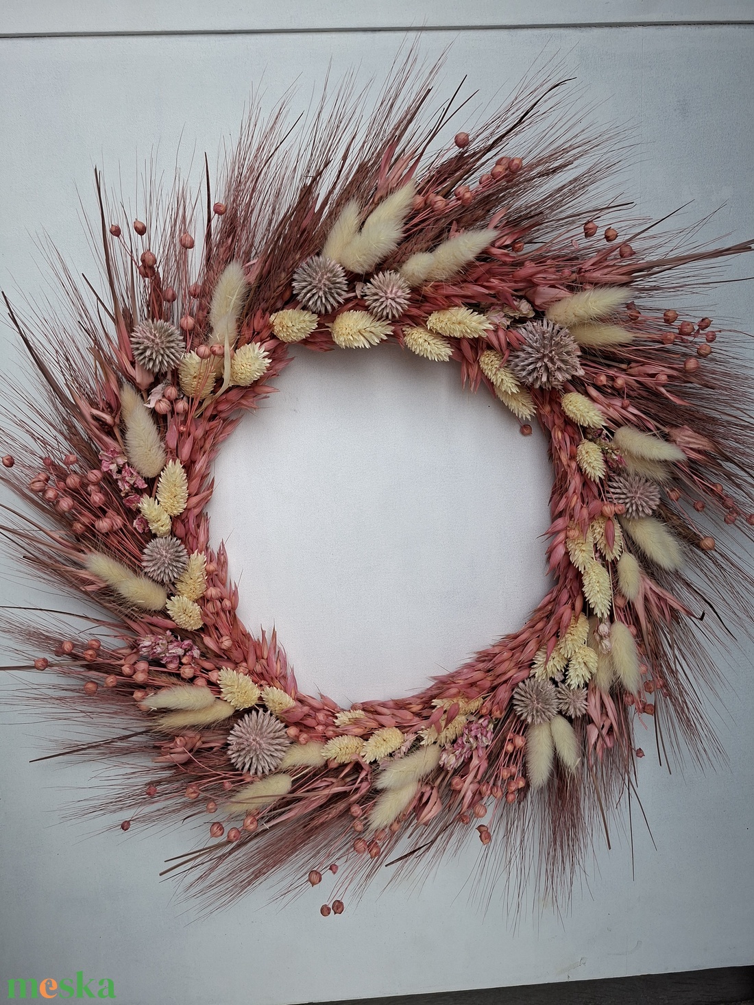 Szárazvirág koszorú - otthon & életmód - dekoráció - ajtó- és ablak dekoráció - ajtódísz & kopogtató - Meska.hu