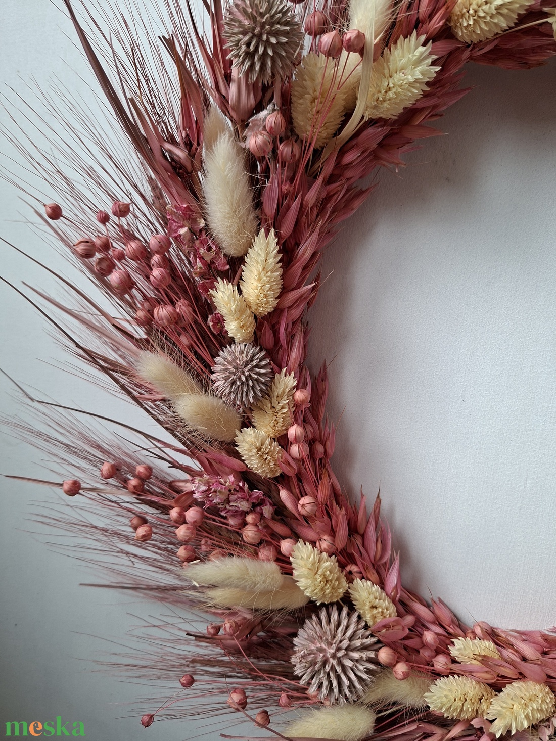 Szárazvirág koszorú - otthon & életmód - dekoráció - ajtó- és ablak dekoráció - ajtódísz & kopogtató - Meska.hu