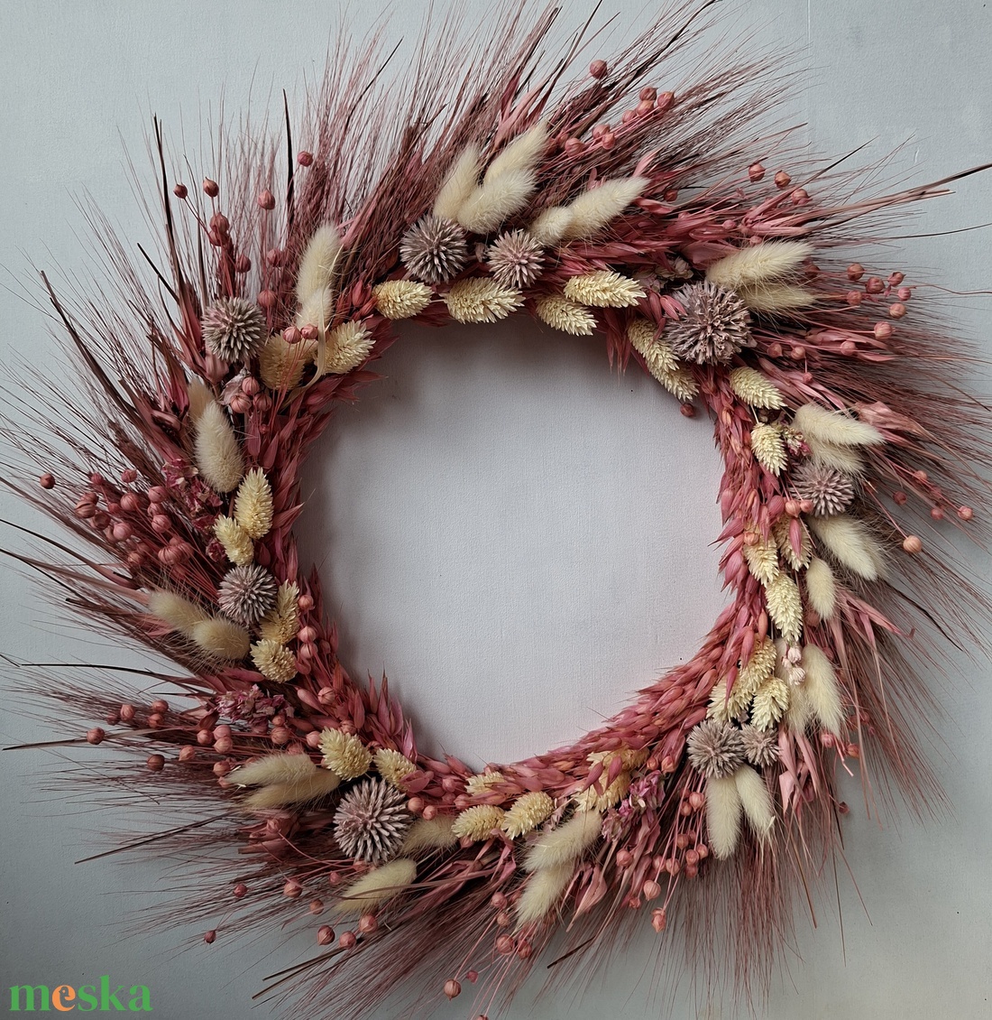 Szárazvirág koszorú - otthon & életmód - dekoráció - ajtó- és ablak dekoráció - ajtódísz & kopogtató - Meska.hu