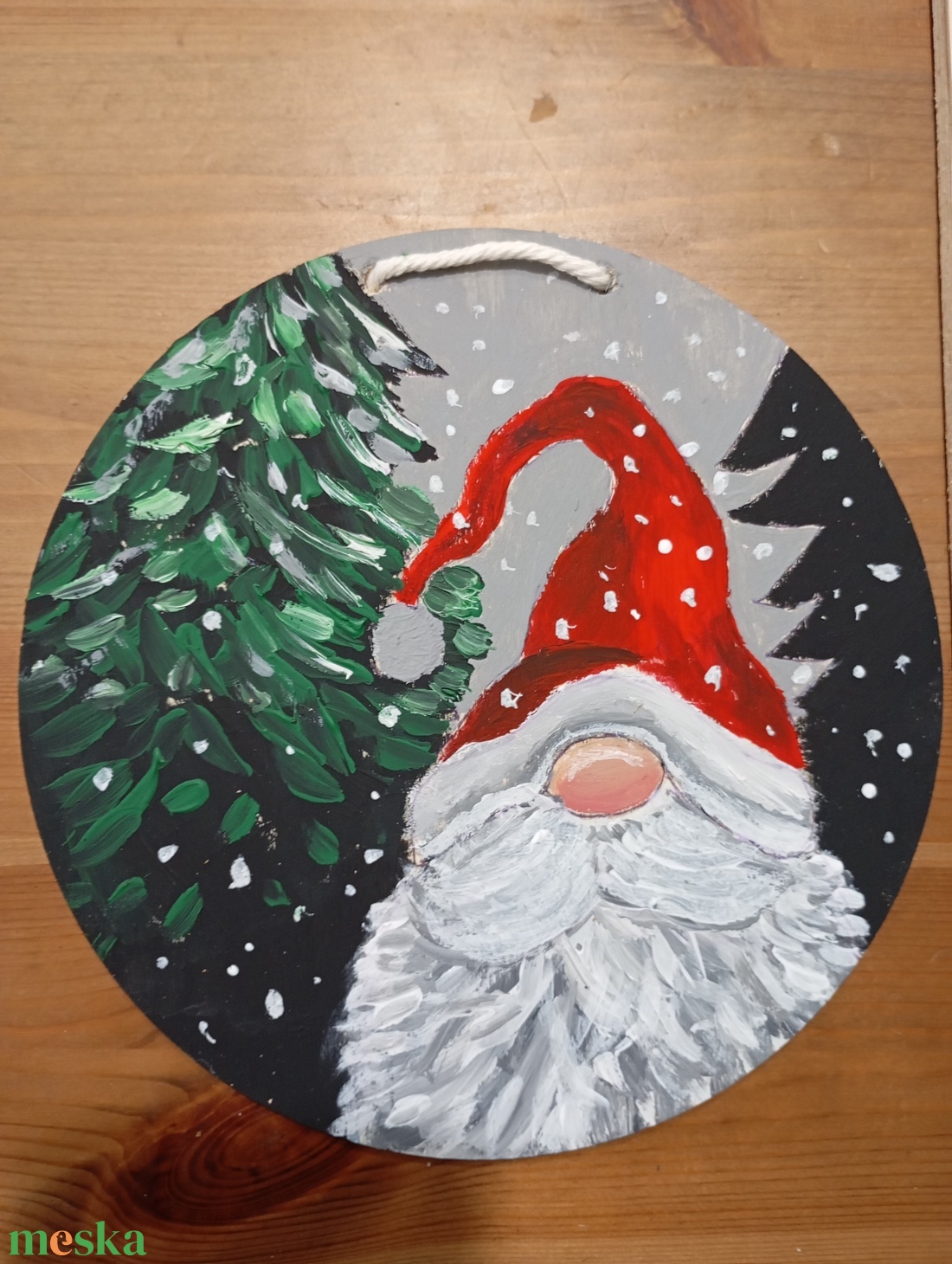 Karácsonyi manó falidekor/ajtódísz - karácsony - karácsonyi lakásdekoráció - karácsonyfa, grincsfa - Meska.hu