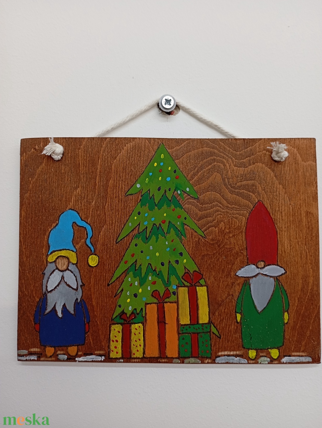 Karácsonyi manók falidekor/ajtódísz - karácsony - karácsonyi kültéri dekoráció - Meska.hu