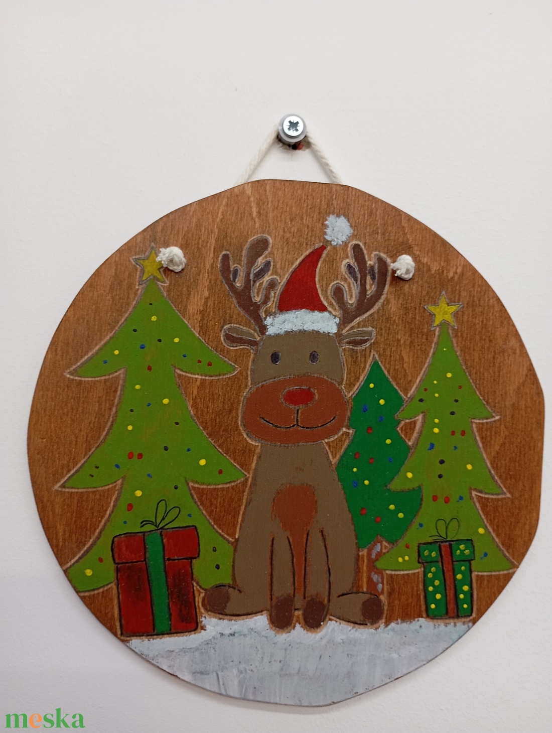 Rénszarvas falidekor/ ajtódísz  - karácsony - karácsonyi lakásdekoráció - karácsonyi ajtódíszek - Meska.hu