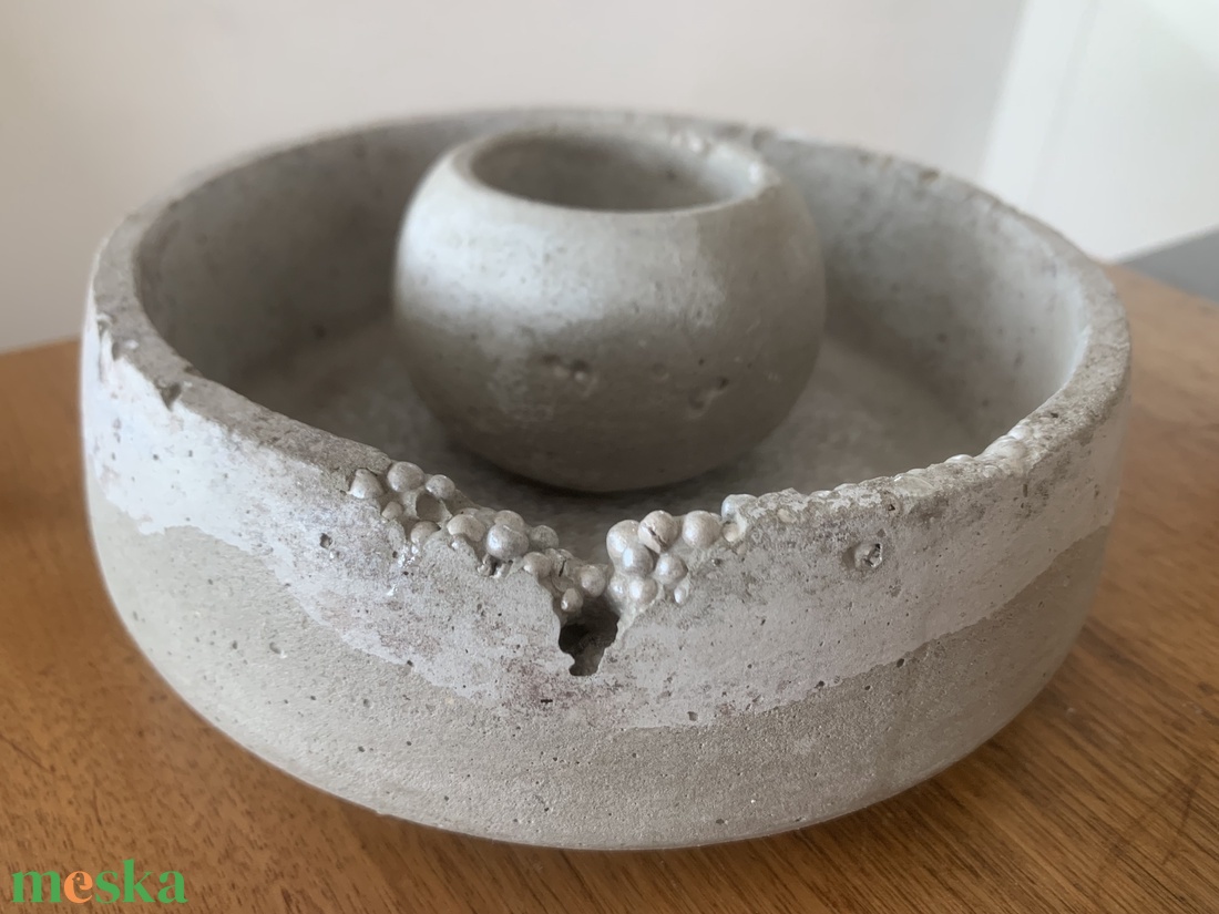 Beton Tál mécsestartóval gyöngyös - otthon & életmód - dekoráció - asztal és polc dekoráció - asztaldísz - Meska.hu Beton Tál mécsestartóval gyöngyös - otthon & életmód - dekoráció - asztal és polc dekoráció - asztaldísz - Meska.hu