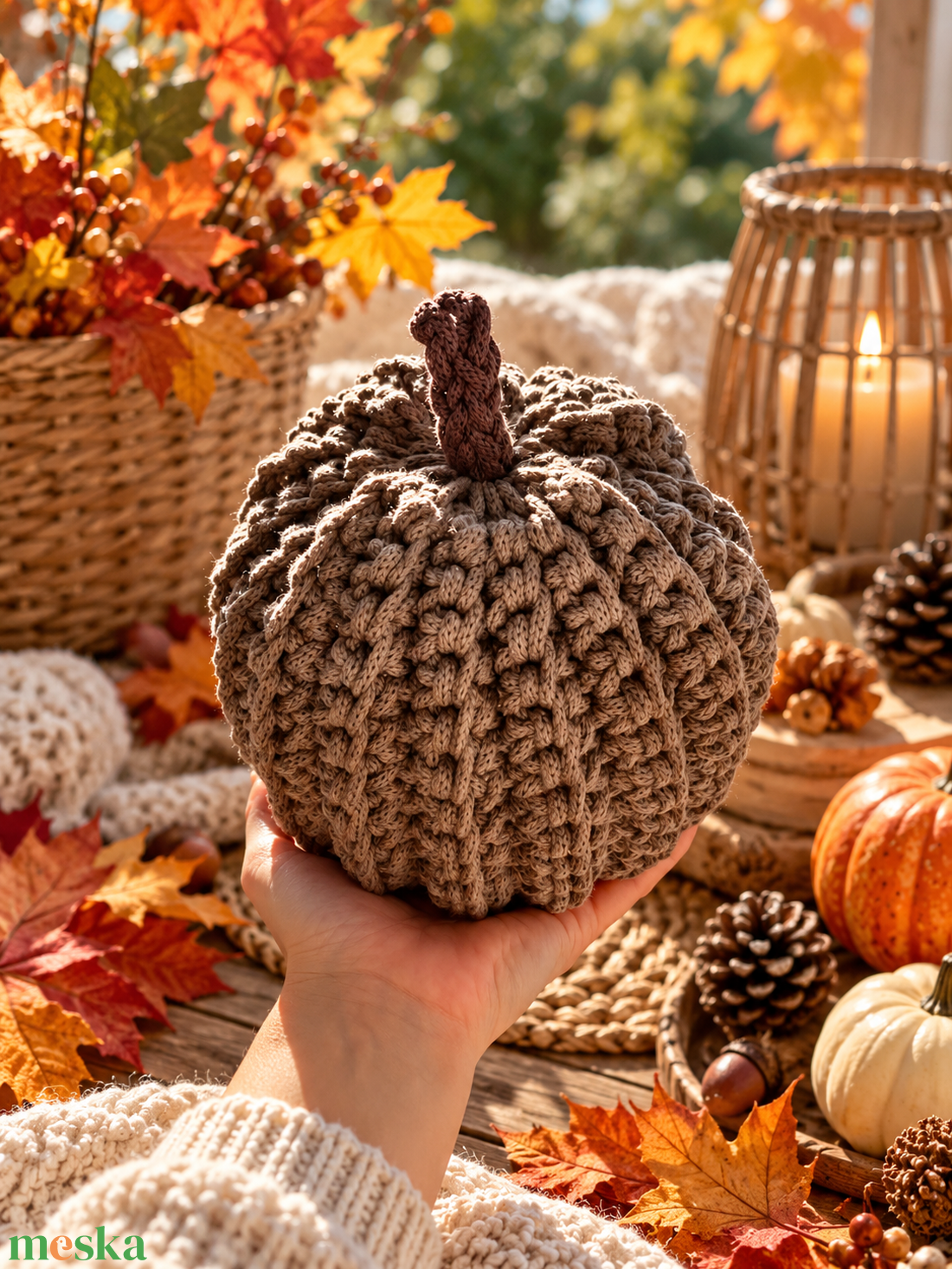 Horgolt tök dísz - otthon & életmód - dekoráció - halloween - halloweeni tök - Meska.hu