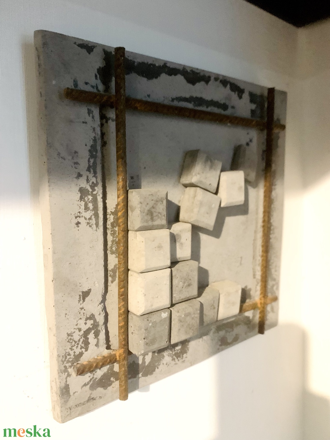 Beton Kockák betonvassal falikép - otthon & életmód - dekoráció - kép & falikép - 3d képek - Meska.hu Beton Kockák betonvassal falikép - otthon & életmód - dekoráció - kép & falikép - 3d képek - Meska.hu
