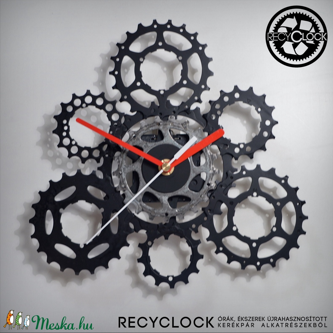 recyclock CAS-105 - falióra újrahasznosított kerékpár alkatrészből -  - Meska.hu