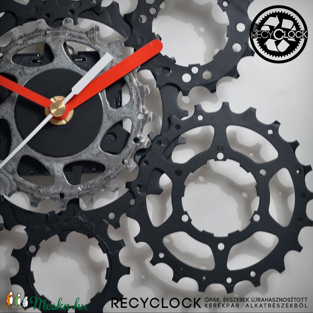 recyclock CAS-105 - falióra újrahasznosított kerékpár alkatrészből -  - Meska.hu