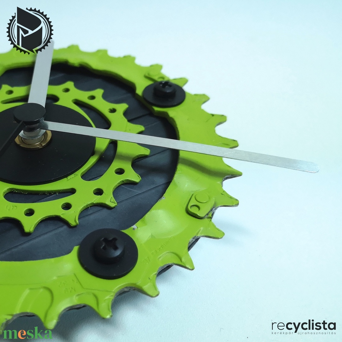 recyclock MES-S-009 - falióra újrahasznosított kerékpár alkatrészből - otthon & életmód - dekoráció - fali és függő dekoráció - falióra & óra - Meska.hu