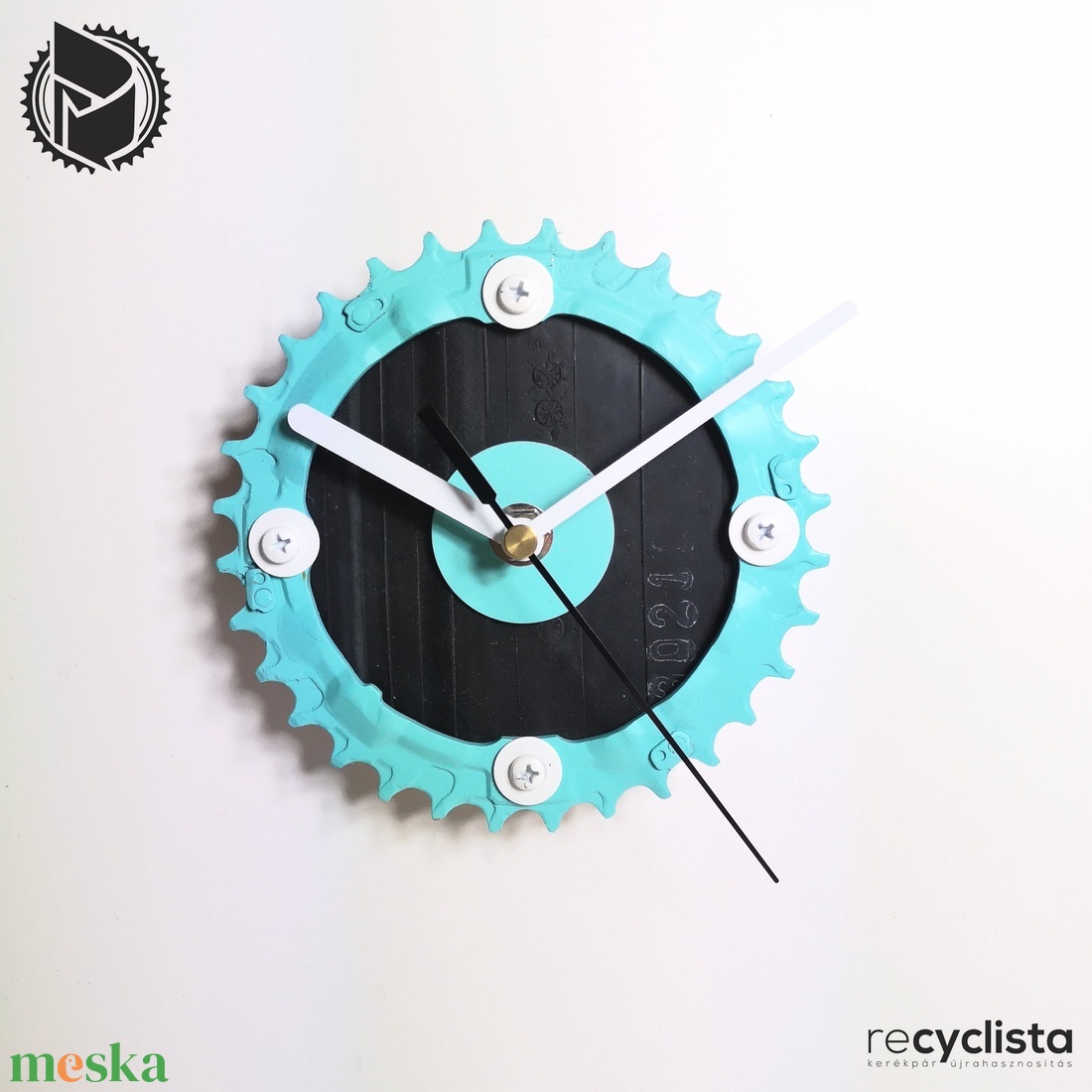recyclock MES-S-011 - falióra újrahasznosított kerékpár alkatrészből - otthon & életmód - dekoráció - fali és függő dekoráció - falióra & óra - Meska.hu