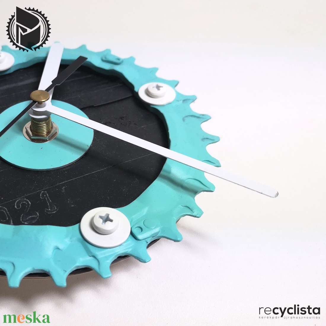 recyclock MES-S-011 - falióra újrahasznosított kerékpár alkatrészből - otthon & életmód - dekoráció - fali és függő dekoráció - falióra & óra - Meska.hu