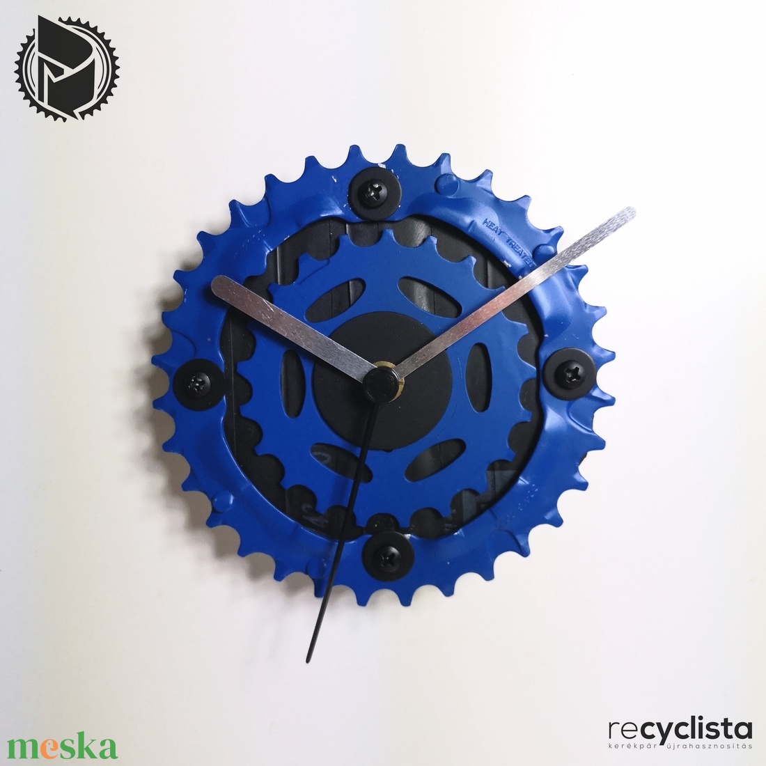 recyclock MES-S-013 - falióra újrahasznosított kerékpár alkatrészből - otthon & életmód - dekoráció - fali és függő dekoráció - falióra & óra - Meska.hu