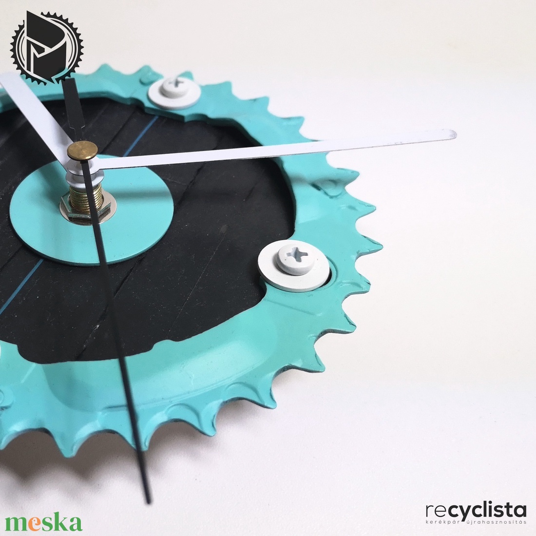 recyclock MES-S-016 - falióra újrahasznosított kerékpár alkatrészből - otthon & életmód - dekoráció - fali és függő dekoráció - falióra & óra - Meska.hu