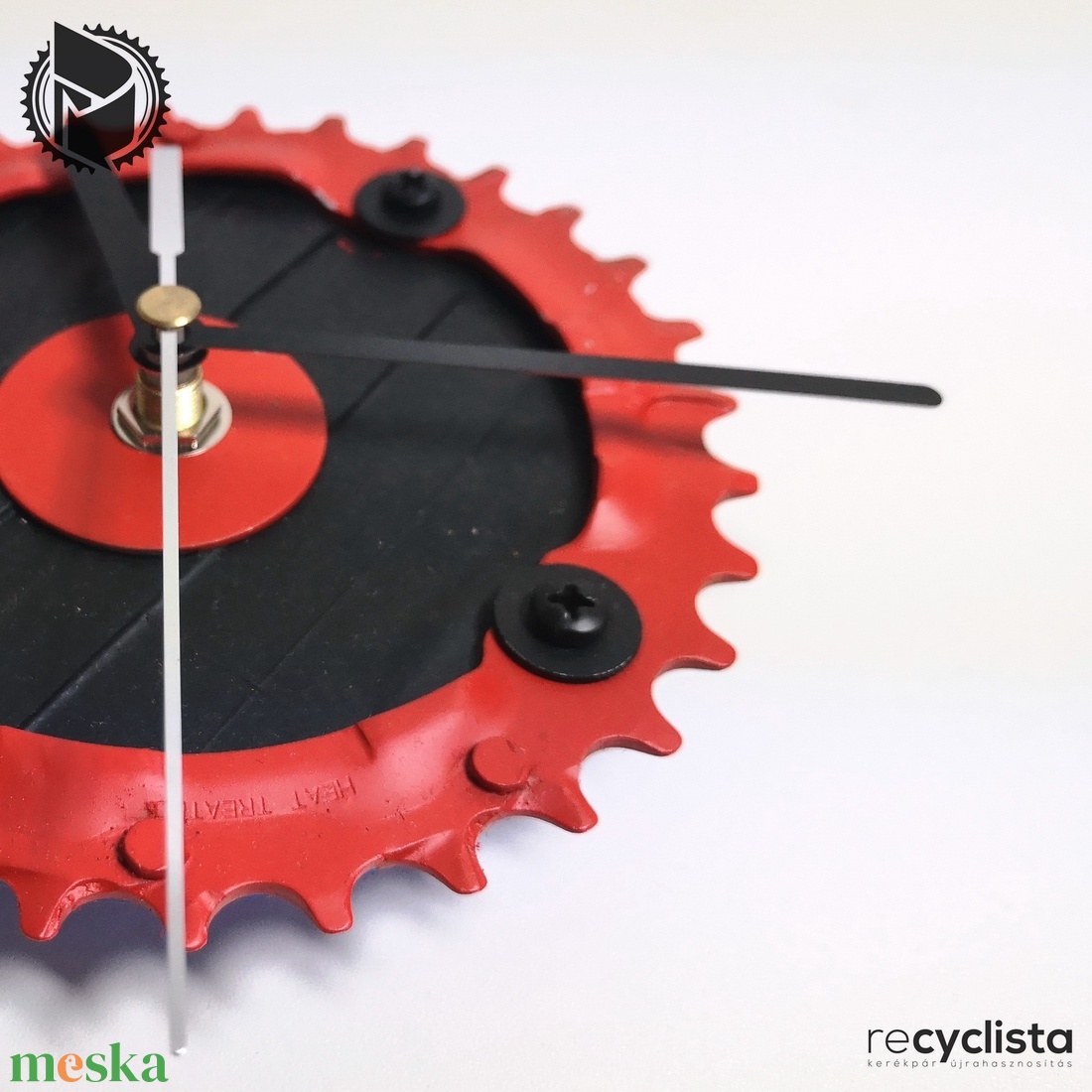 recyclock MES-S-017 - falióra újrahasznosított kerékpár alkatrészből - otthon & életmód - dekoráció - fali és függő dekoráció - falióra & óra - Meska.hu