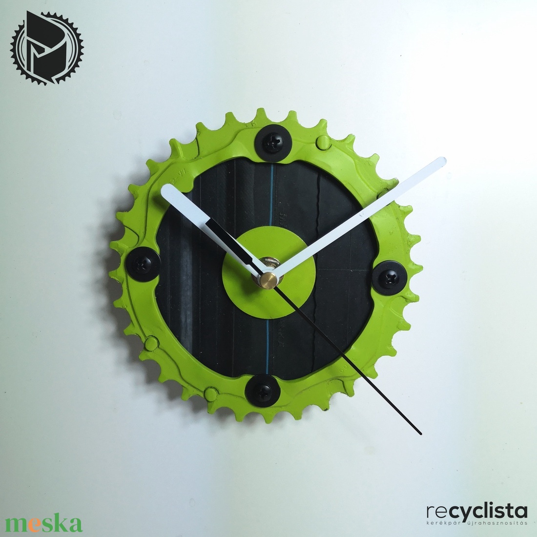 recyclock MES-S-018 - falióra újrahasznosított kerékpár alkatrészből - otthon & életmód - dekoráció - fali és függő dekoráció - falióra & óra - Meska.hu