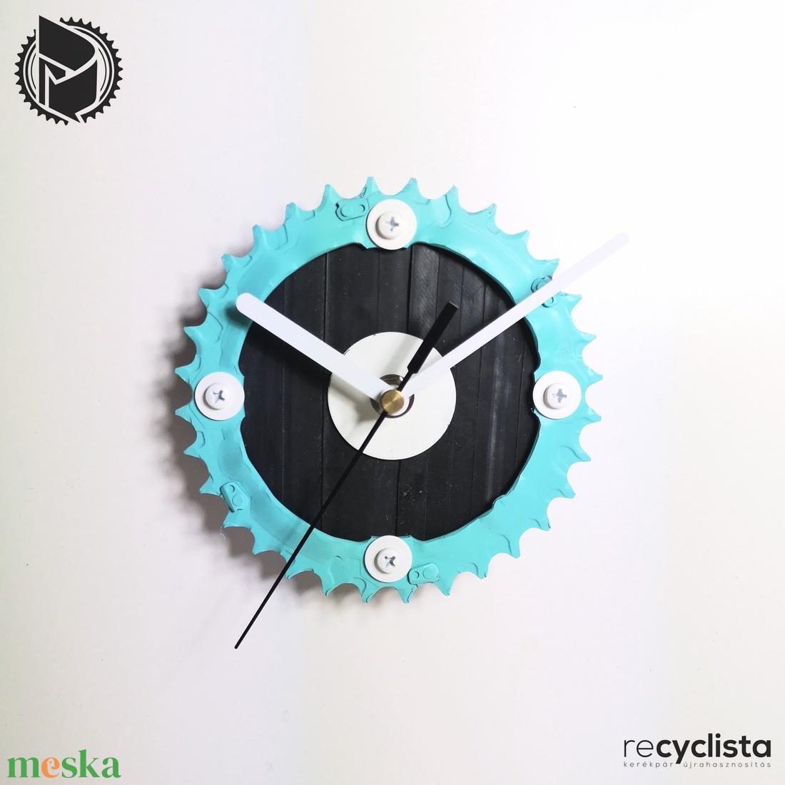 recyclock MES-S-022 - falióra újrahasznosított kerékpár alkatrészből - otthon & életmód - dekoráció - fali és függő dekoráció - falióra & óra - Meska.hu