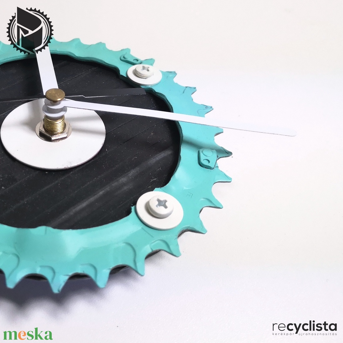 recyclock MES-S-022 - falióra újrahasznosított kerékpár alkatrészből - otthon & életmód - dekoráció - fali és függő dekoráció - falióra & óra - Meska.hu