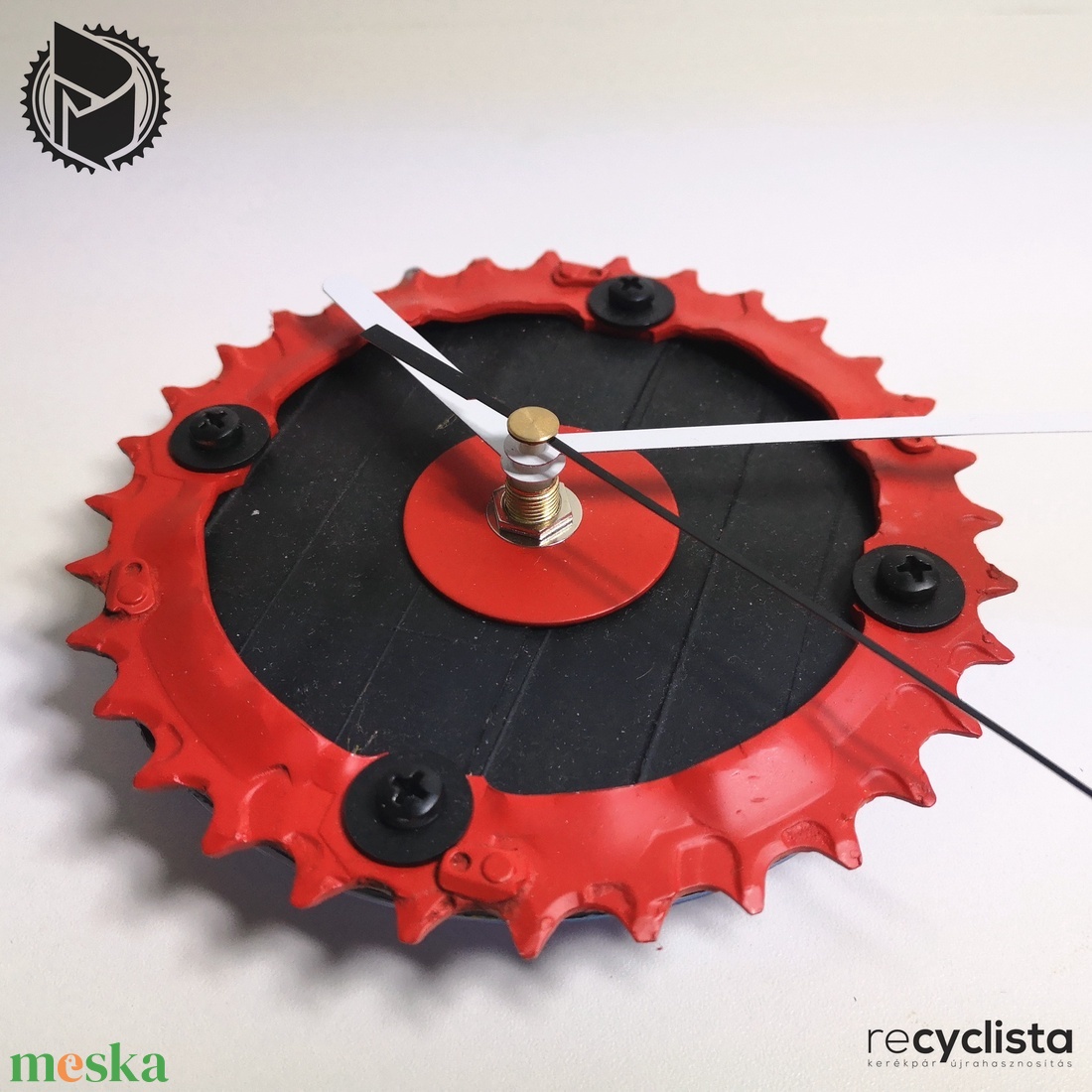 recyclock MES-S-024 - falióra újrahasznosított kerékpár alkatrészből - otthon & életmód - dekoráció - fali és függő dekoráció - falióra & óra - Meska.hu