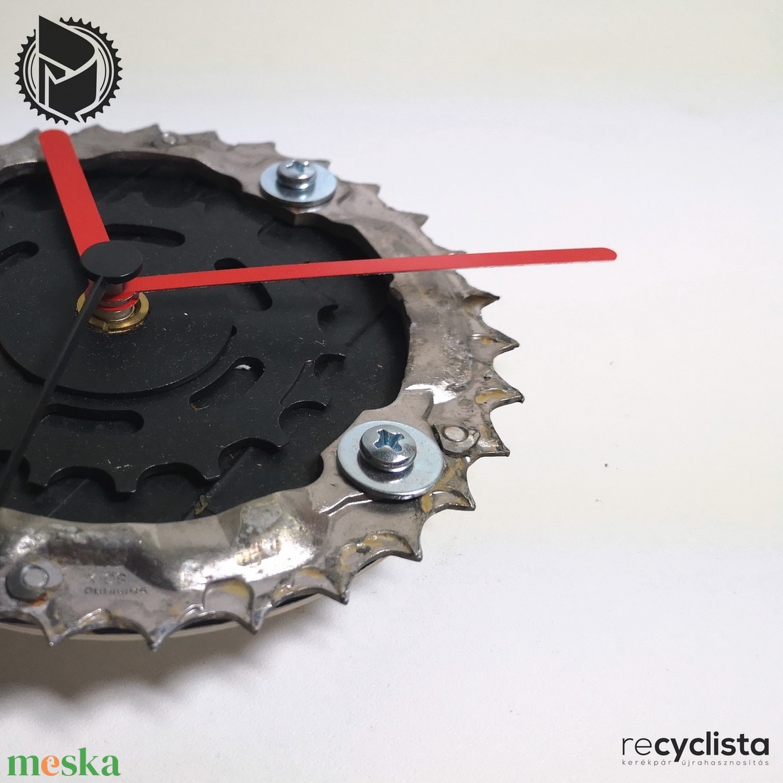 recyclock MES-S-025 - falióra újrahasznosított kerékpár alkatrészből - otthon & életmód - dekoráció - fali és függő dekoráció - falióra & óra - Meska.hu