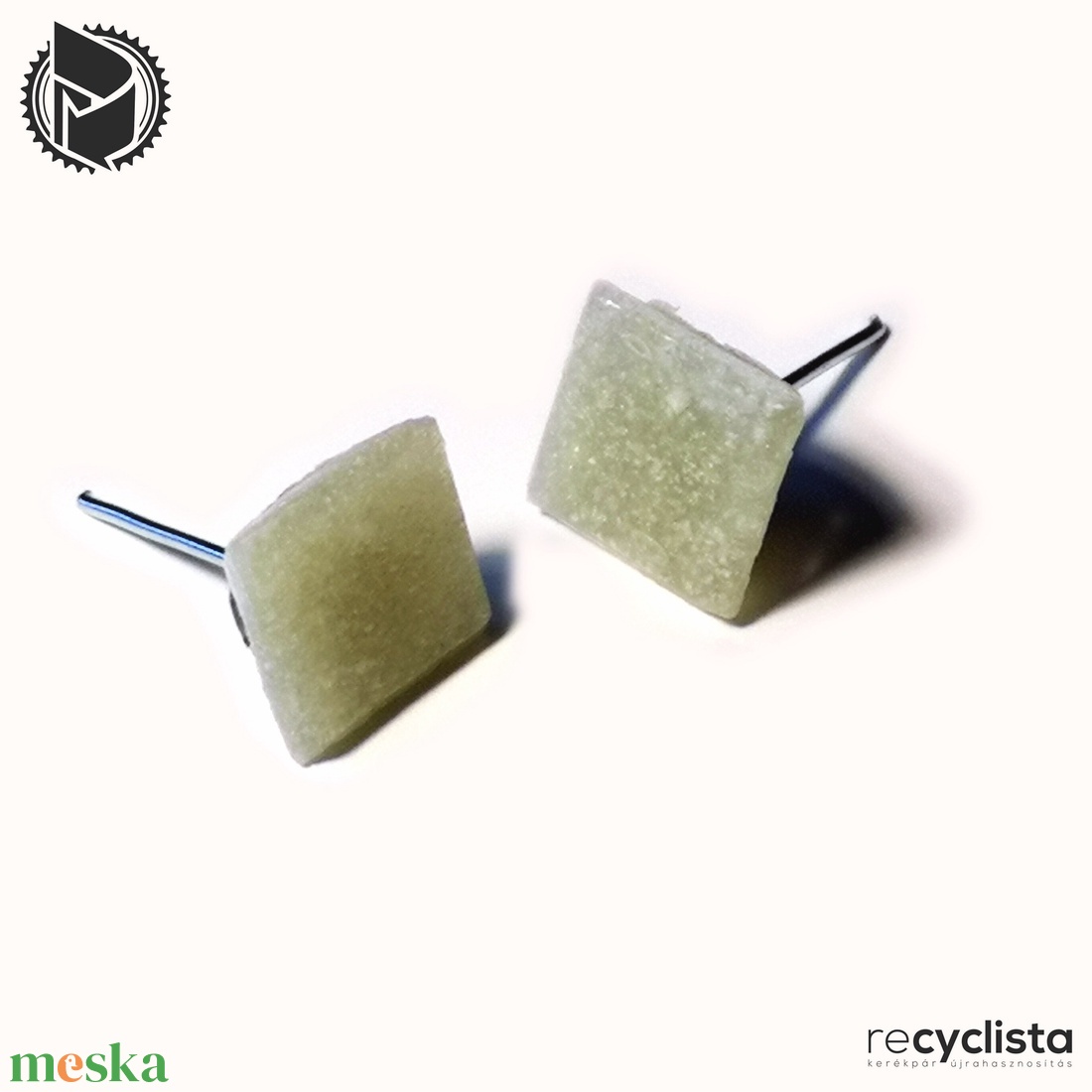 recyclista MOZ-02 fülbevaló üvegmozaikból drapp - ékszer - fülbevaló - lógó fülbevaló - Meska.hu recyclista MOZ-02 fülbevaló üvegmozaikból drapp - ékszer - fülbevaló - lógó fülbevaló - Meska.hu