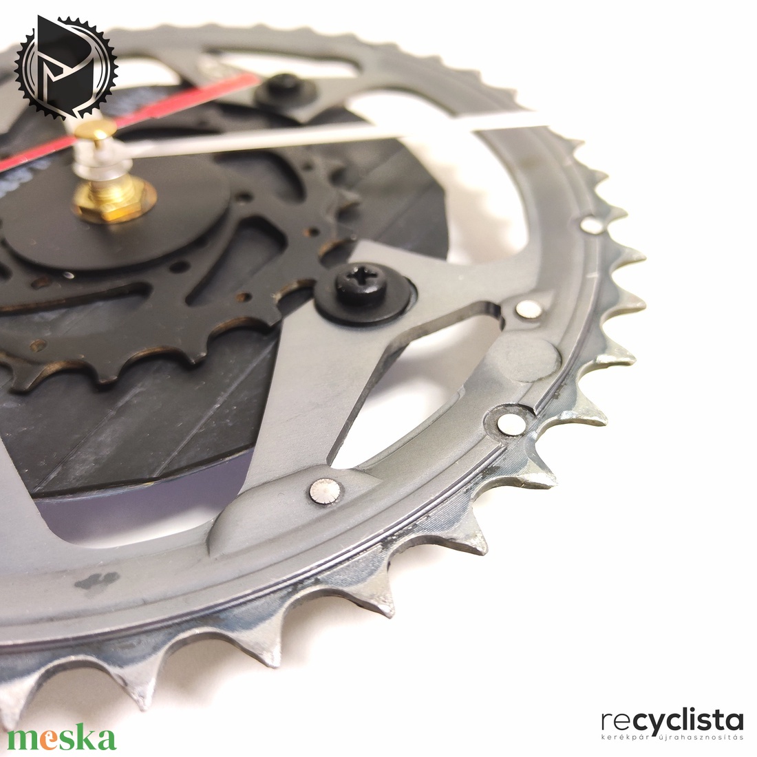 recyclock MES-040 - falióra újrahasznosított kerékpár alkatrészekből - otthon & életmód - dekoráció - fali és függő dekoráció - falióra & óra - Meska.hu