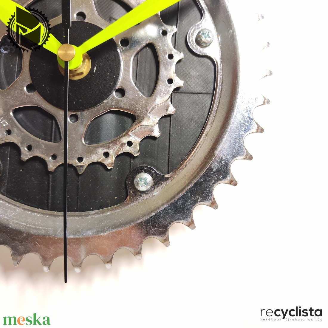 recyclock MES-047 - falióra újrahasznosított kerékpár alkatrészekből  - otthon & életmód - dekoráció - fali és függő dekoráció - falióra & óra - Meska.hu