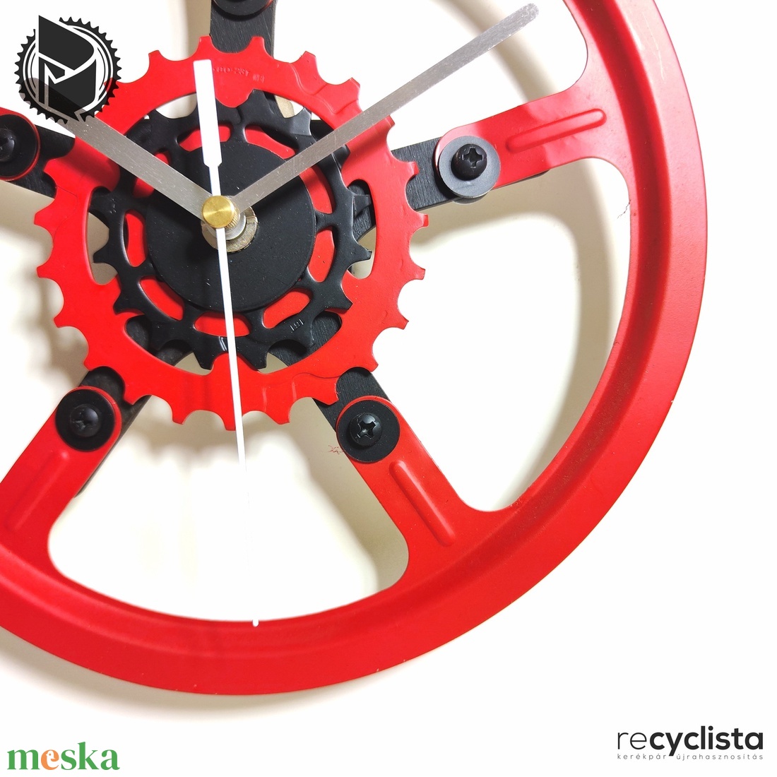 recyclock MES-052 - falióra újrahasznosított kerékpár alkatrészekből  - otthon & életmód - dekoráció - fali és függő dekoráció - falióra & óra - Meska.hu
