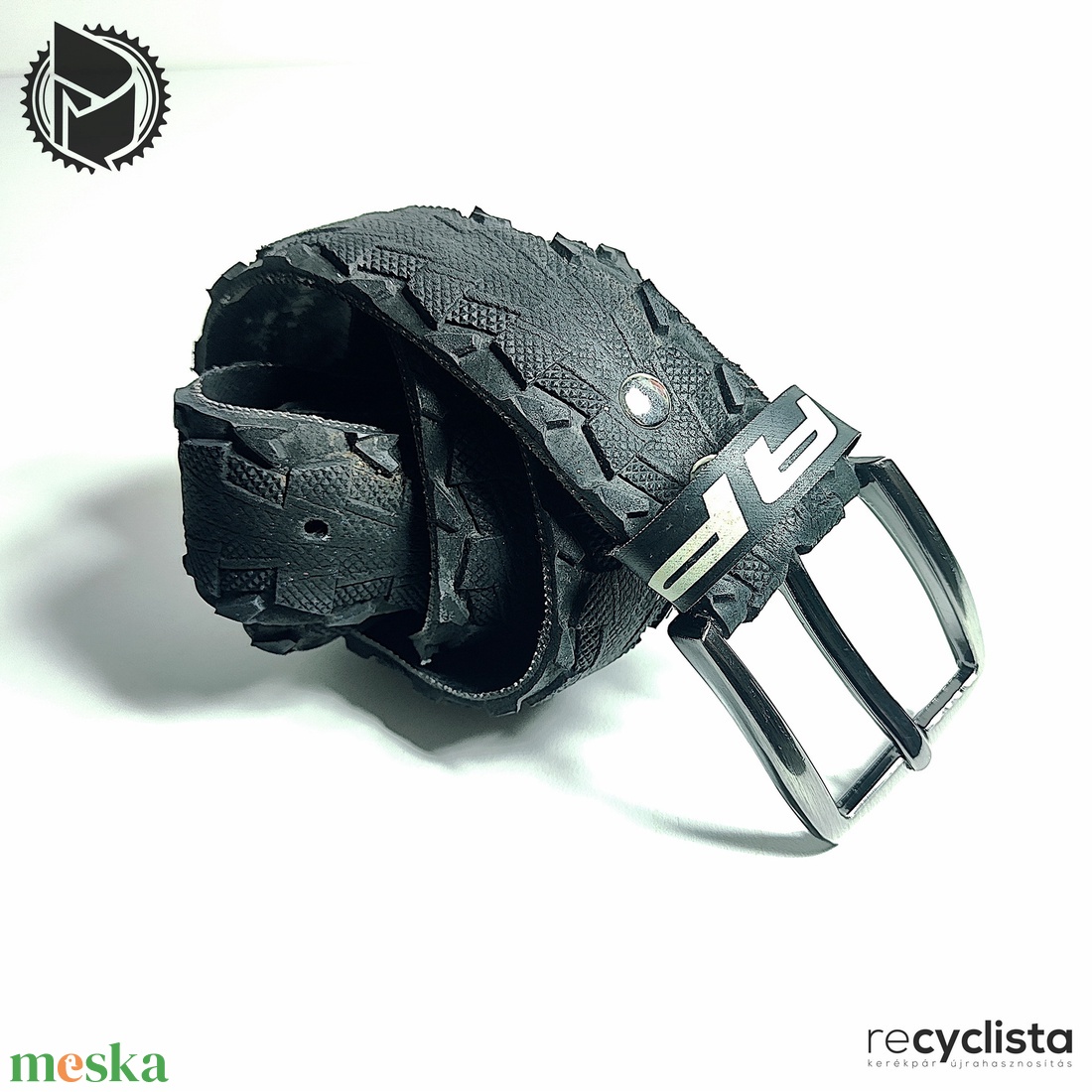 recyclista tireBELT-051 öv újrahasznosított kerékpár külsőből - ruha & divat - öv & övcsat - öv - Meska.hu
