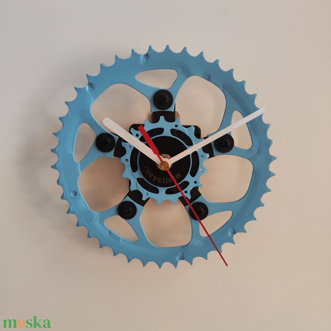 recyclock MES-031 - falióra újrahasznosított kerékpár alkatrészekből  - otthon & életmód - dekoráció - fali és függő dekoráció - falióra & óra - Meska.hu