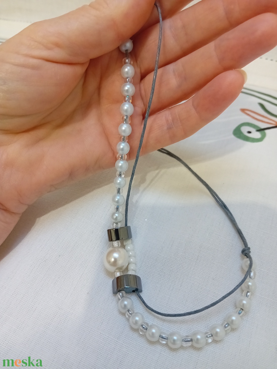 Kézműves nyaklánc - ékszer - nyaklánc - gyöngyös nyaklánc - Meska.hu