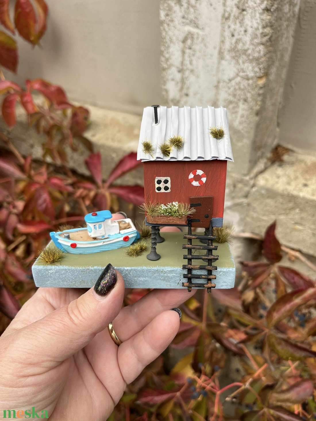 Újrahasznosított fából készült cölöpház, lakásdísz - otthon & életmód - dekoráció - dísztárgy - Meska.hu Újrahasznosított fából készült cölöpház, lakásdísz - otthon & életmód - dekoráció - dísztárgy - Meska.hu