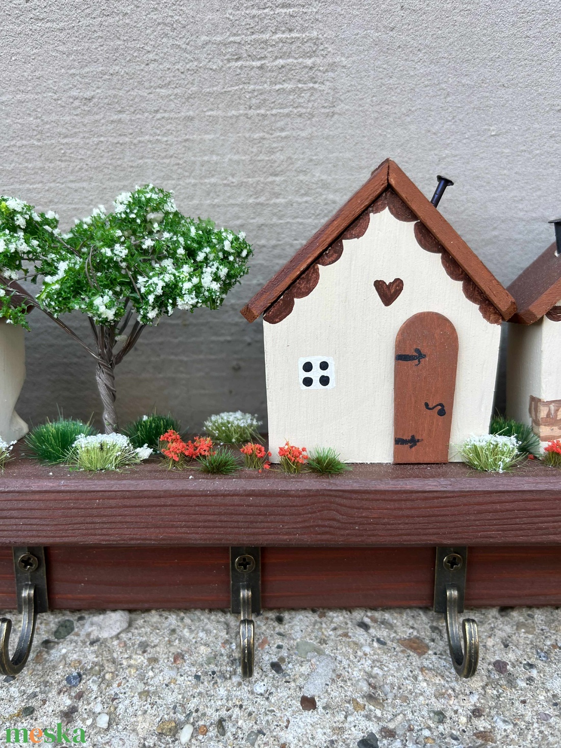 Fali kulcstartó, újrahasznosított fából - otthon & életmód - dekoráció - fali és függő dekoráció - fali kulcstartó - Meska.hu