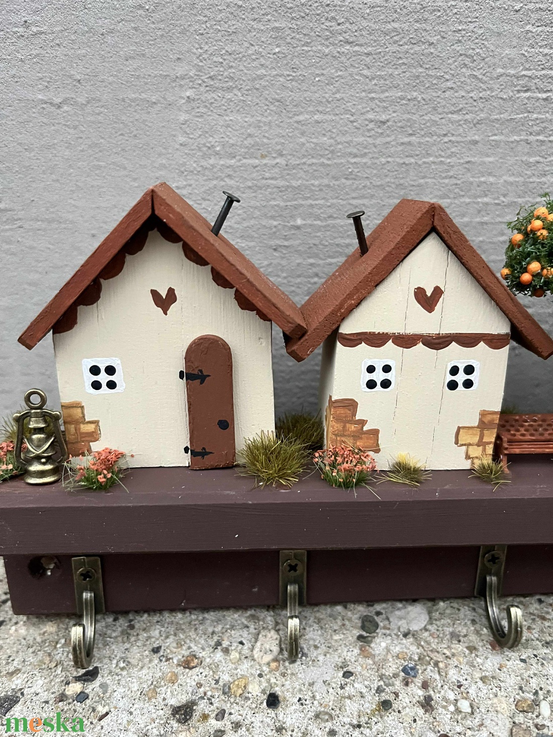 Fali kulcstartó, újrahasznosított fából - otthon & életmód - dekoráció - fali és függő dekoráció - fali kulcstartó - Meska.hu