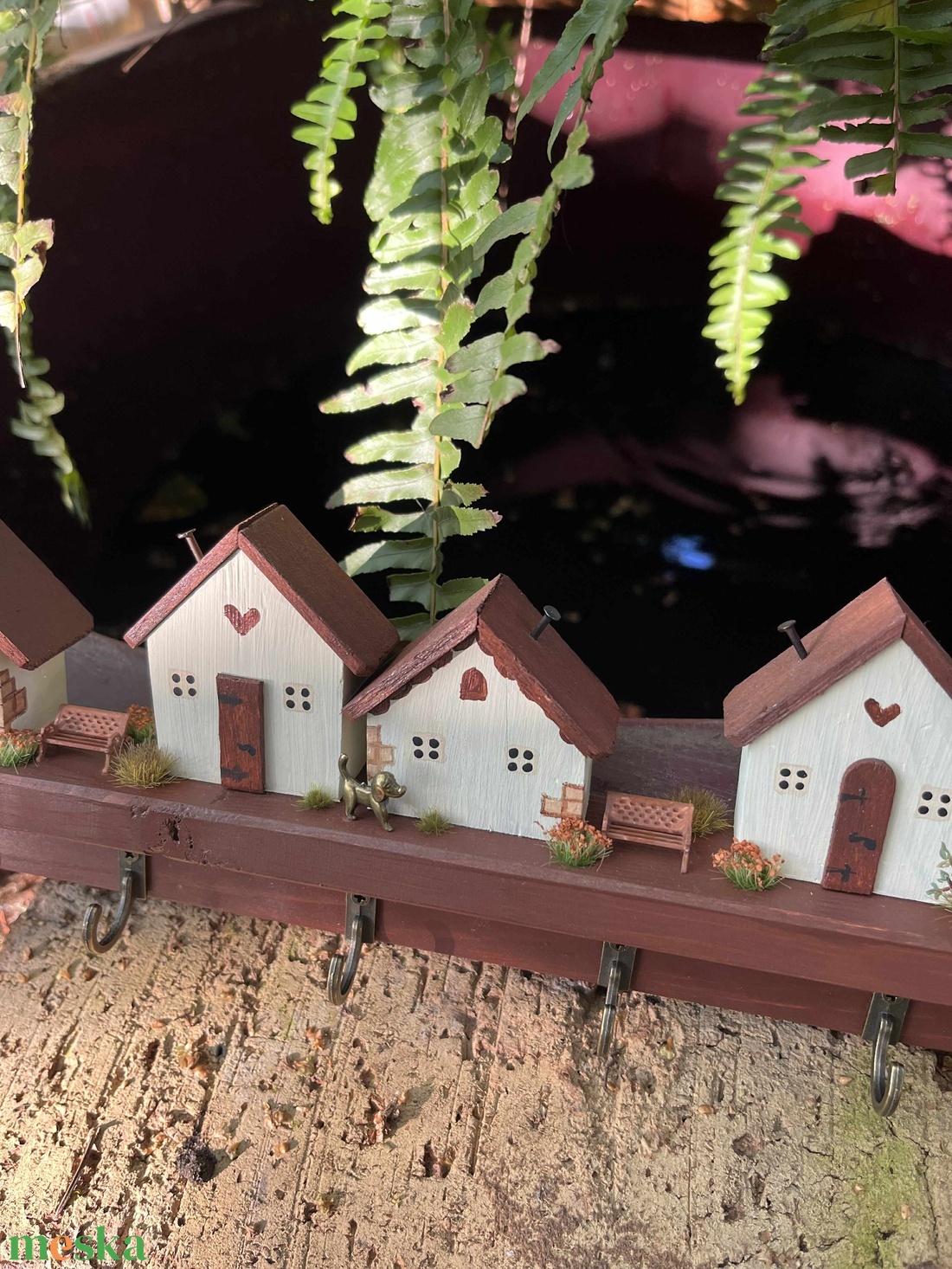 Fali kulcstartó, újrahasznosított fából - otthon & életmód - dekoráció - fali és függő dekoráció - fali kulcstartó - Meska.hu