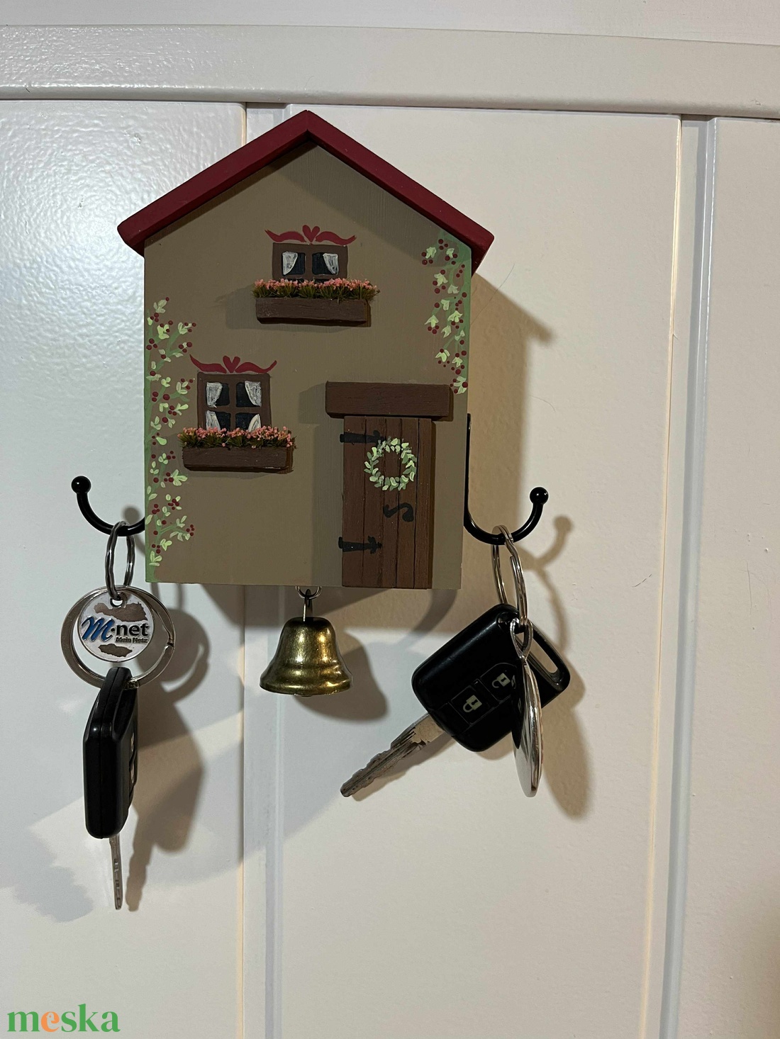 Fali kulcstartó, újrahasznosított fából - otthon & életmód - dekoráció - fali és függő dekoráció - fali kulcstartó - Meska.hu