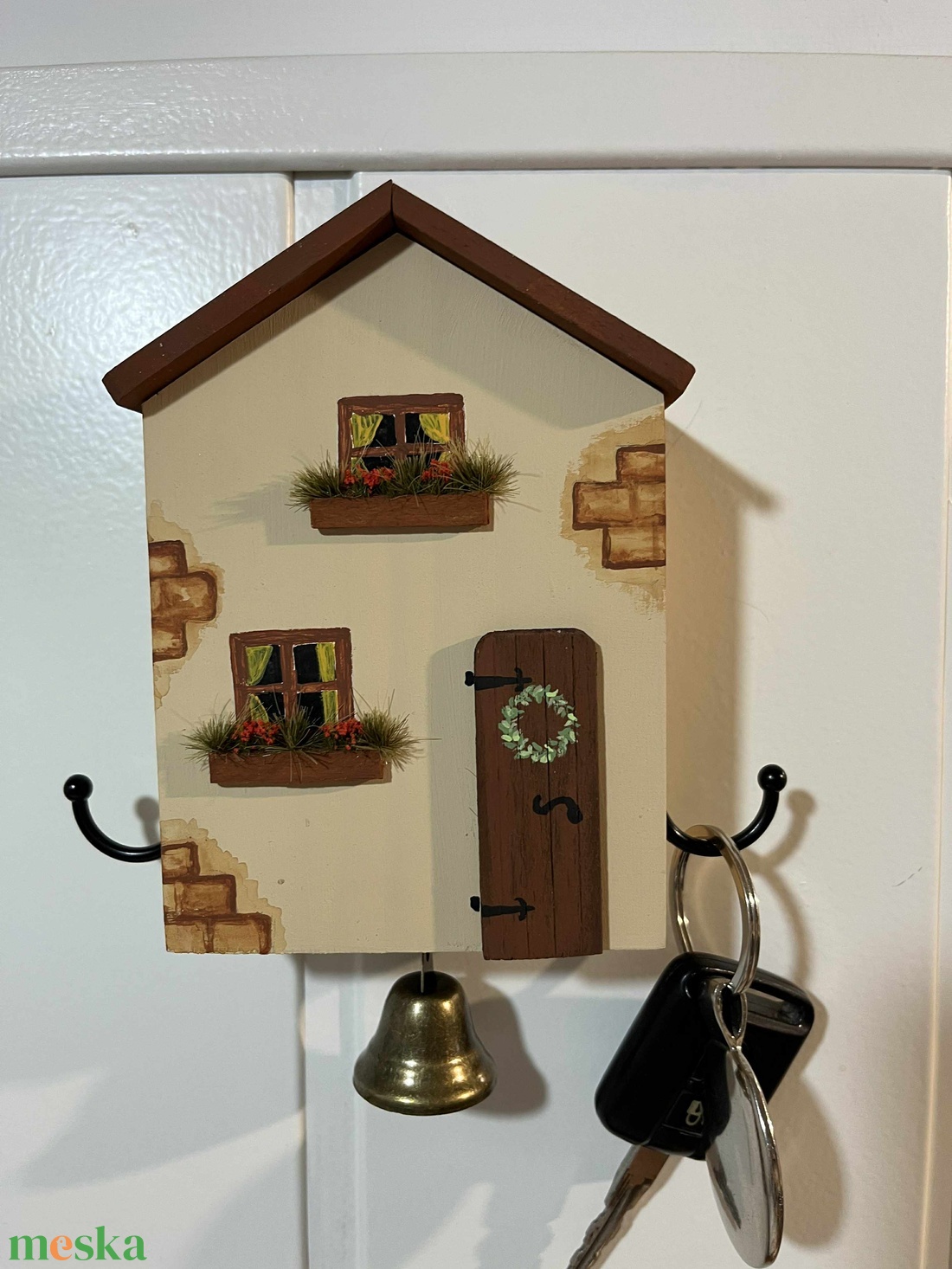 Fali kulcstartó, újrahasznosított fából - otthon & életmód - dekoráció - fali és függő dekoráció - fali kulcstartó - Meska.hu