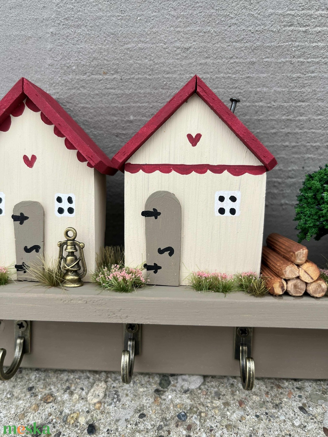 Fali kulcstartó, újrahasznosított fából - otthon & életmód - dekoráció - fali és függő dekoráció - fali kulcstartó - Meska.hu