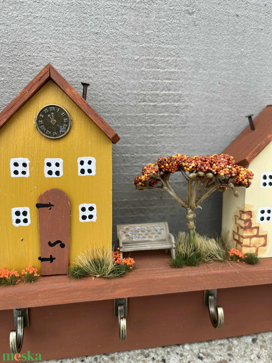 Fali kulcstartó, újrahasznosított fából - otthon & életmód - dekoráció - fali és függő dekoráció - fali kulcstartó - Meska.hu