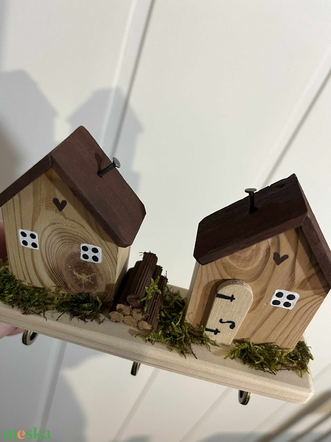 Fali kulcstartó, natúr, újrahasznosított fából - otthon & életmód - dekoráció - fali és függő dekoráció - fali kulcstartó - Meska.hu