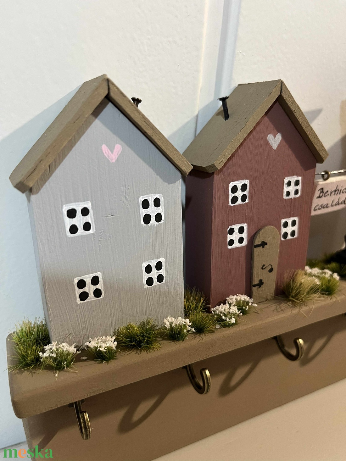 Fali kulcstartó, újrahasznosított fából - otthon & életmód - dekoráció - fali és függő dekoráció - fali kulcstartó - Meska.hu