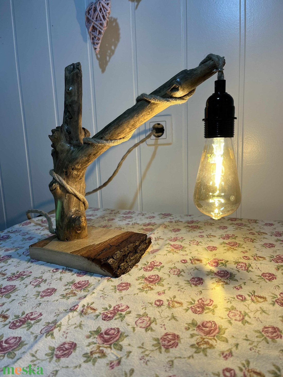 Uszadékfából készült, asztali hangulatlámpa - otthon & életmód - lámpa - hangulatlámpa - Meska.hu