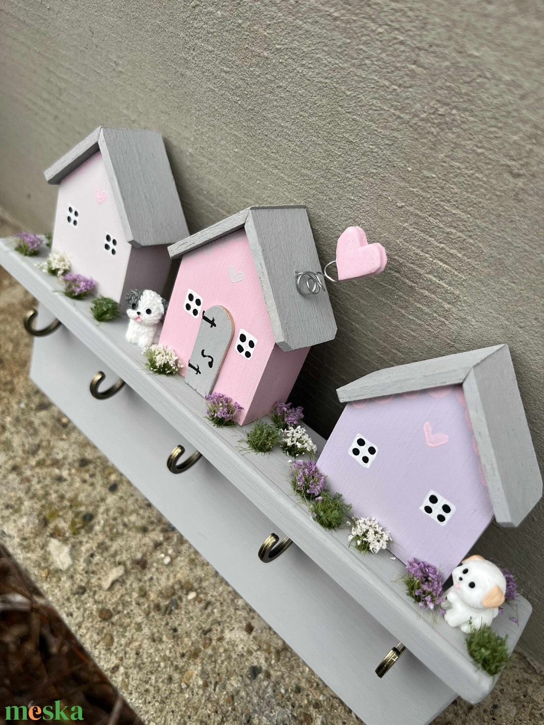 Fali kulcstartó, újrahasznosított fából - otthon & életmód - dekoráció - fali és függő dekoráció - fali kulcstartó - Meska.hu